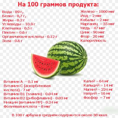 Состав арбуза